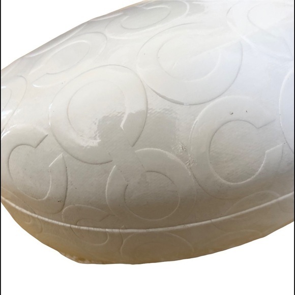 COACH Logo Ivory Sunglasses Hard Clamshell Case Lined Summer Designer - Picture 2 of 5